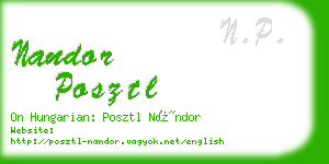 nandor posztl business card